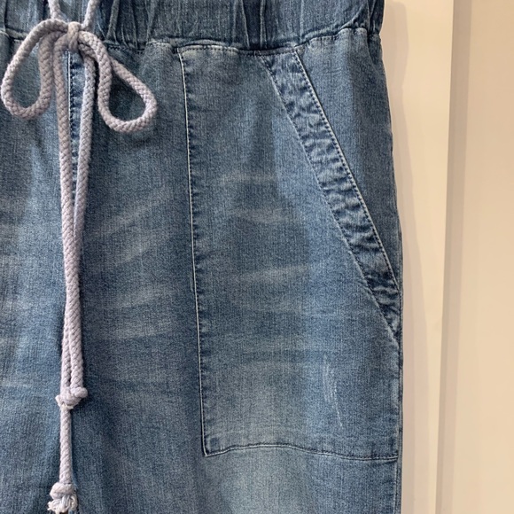 Vici Distressed Denim Joggers Small - Picture 6 of 10